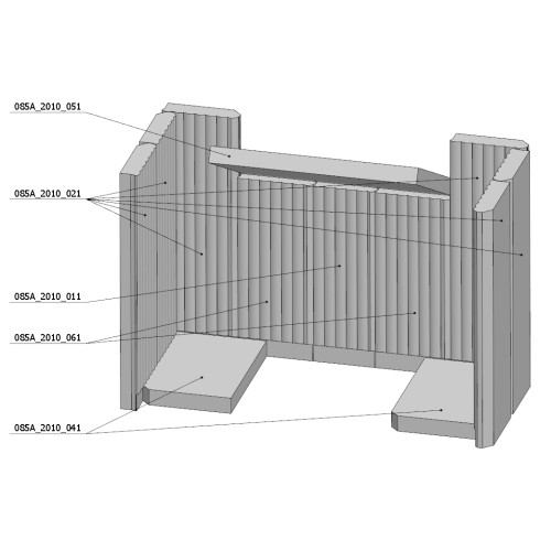Šamotová komora komplet RIANO  